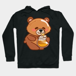 Cute Bear Eating Honey Hoodie